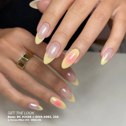 DND Chrome Effect White Silk #02 - CM Nails & Beauty Supply