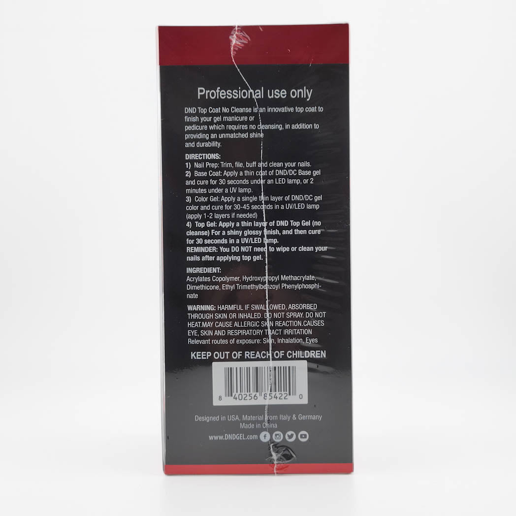 DND DC No Cleanse Top Coat #900 Refill 480mL - CM Nails & Beauty Supply
