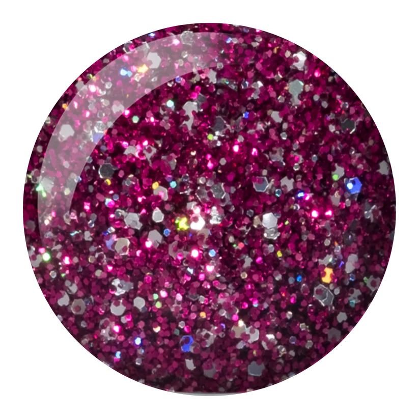 DND Fuchsia Star #403 nail colour swatch – vibrant fuchsia pink gel and lacquer sold at CM Nails Supply in Canada