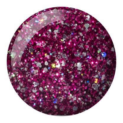 DND Fuchsia Star #403 nail colour swatch – vibrant fuchsia pink gel and lacquer sold at CM Nails Supply in Canada