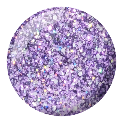 DND Shooting Star #411 nail colour swatch – sparkling metallic gel and lacquer sold at CM Nails Supply in Canada