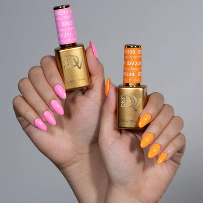 DIVA What A Tease gel polish color swatch in bright cool pink shade