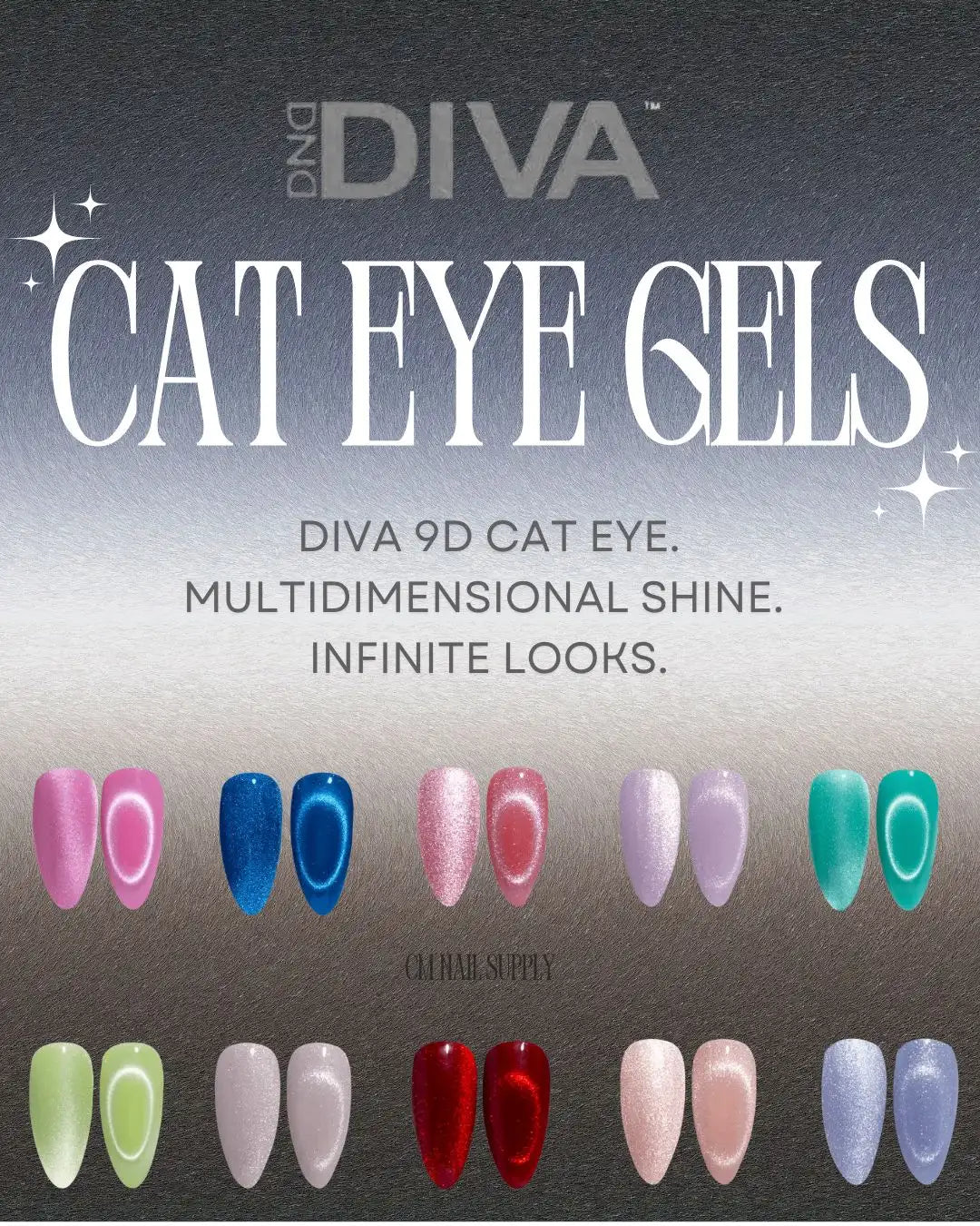 DND Diva Cat Eye Gel Polish TPO Free