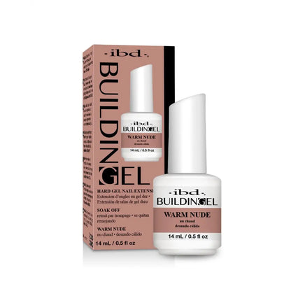 ibd | Building Gel - Warm Nude (0.5 oz) | Hard Gel for Nail Extensions & Overlays - CM Nails & Beauty Supply