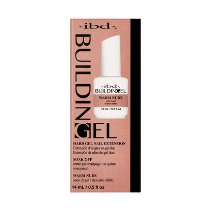 ibd | Building Gel - Warm Nude (0.5 oz) | Hard Gel for Nail Extensions & Overlays - CM Nails & Beauty Supply