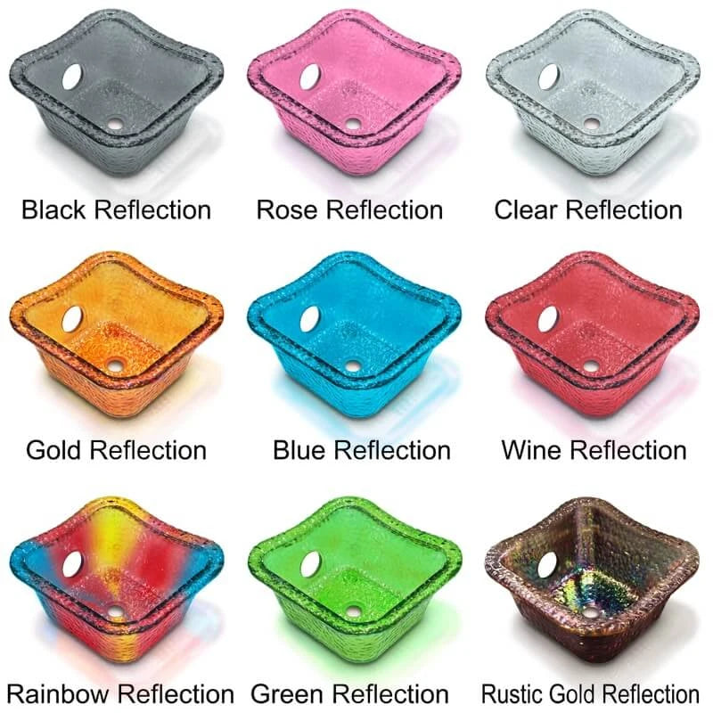 Nine vibrant spa pedicure chair no plumbing glass bowl color options for La Tulip 3 Gulfstream