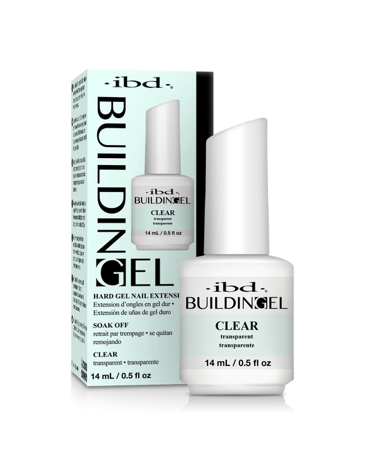 ibd | Building Gel - Clear (0.5 oz) | Hard Gel for Nail Extensions & Overlays - CM Nails & Beauty Supply