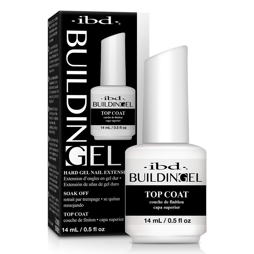 ibd | Building Gel - Top Coat (0.5 oz) | Hard Gel for Nail Extensions & Overlays - CM Nails & Beauty Supply