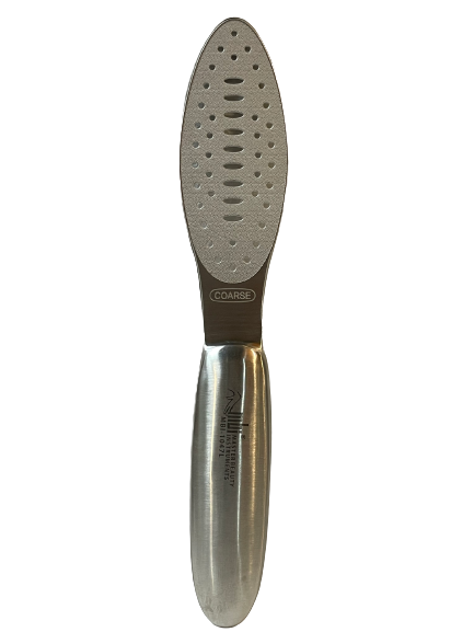 Dual Sided Foot File, Medium/Coarse (Round) MBI - 100% Stainless Steel