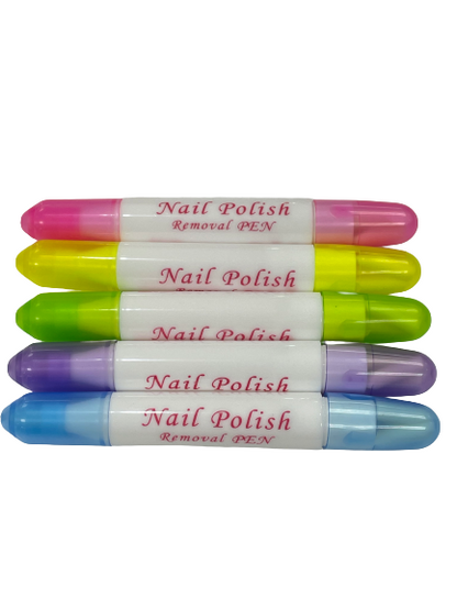 Polish Corrector Pen With Extra 3 Tips | Blue | Pink | Neon Yellow | Purple | Green. - CM Nails & Beauty Supply