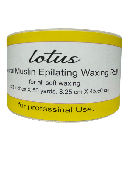 Lotus Natural Waxing Muslin Roll | Wax Strip Natural Muslin Epilating - 3.25" x 50 yards