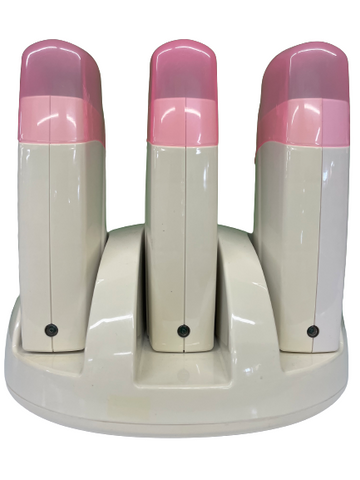 Pink Triple Dock Waxing Heaters | VGEBY® Cartridge Wax Depilatory Roller Warmer