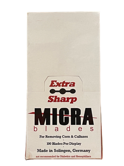 Callus Shaver - Credo Micra Blade Box/100 - Made in Germany - CM Nails & Beauty Supply