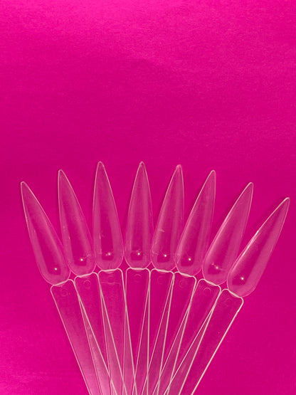 Nail Display Stick / Colour Chart / Natural | White | Clear |Stiletto | Oval | Bag of 60 pcs - CM Nails & Beauty Supply