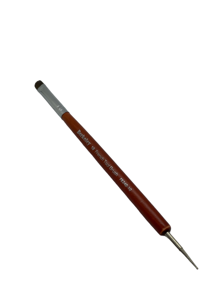French Brush #10 & Dot Tool | Red Wood Handle