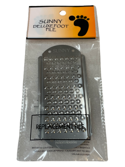 Sunny DeluxeFoot File Replacement Blades 4 Ways Coarse Medium Sharper Stainless Steel - CM Nails & Beauty Supply