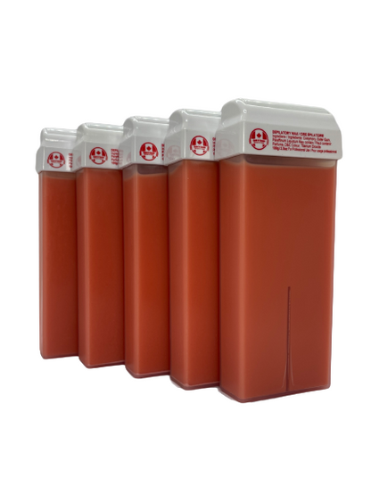 Sharonelle Creamy Pink Wax Cartridge Rollers – 5 Pack | Strip Waxing Hair Removal | Made in Canada - CM Nails & Beauty Supply