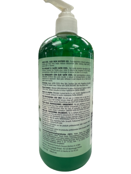 Satin Smooth | Satin Cool | Aloe Skin Soother Gel | 16 fl Oz. - CM Nails & Beauty Supply