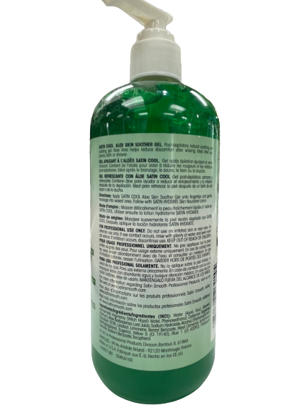 Satin Smooth | Satin Cool | Aloe Skin Soother Gel | 16 fl Oz.