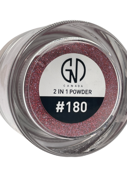 GND Canada® 2-in-1 Acrylic & Dip Powder #180 – 2 oz | Dual-Use Nail Art Formula - CM Nails & Beauty Supply
