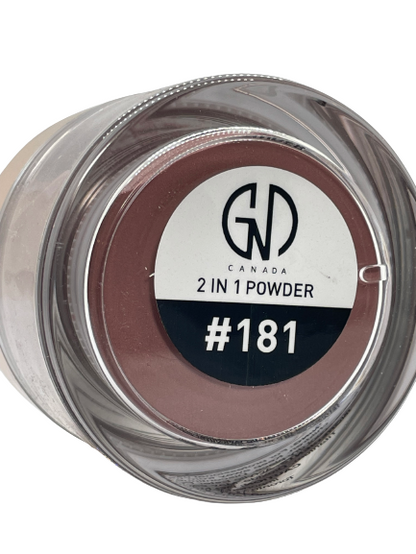 GND Canada® 2-in-1 Acrylic & Dip Powder #181 – 2 oz | Dual-Use Nail Art Formula - CM Nails & Beauty Supply