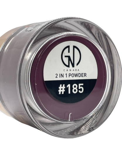 GND Canada® 2-in-1 Acrylic & Dip Powder #185 – 2 oz | Dual-Use Nail Art Formula - CM Nails & Beauty Supply