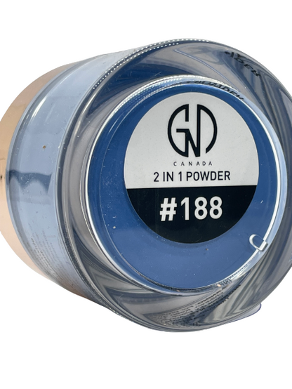 GND Canada® 2-in-1 Acrylic & Dip Powder #188 – 2 oz | Dual-Use Nail Art Formula - CM Nails & Beauty Supply