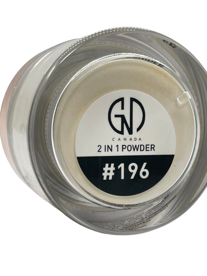 GND Canada® 2-in-1 Acrylic & Dip Powder #196 – 2 oz | Dual-Use Nail Art Formula - CM Nails & Beauty Supply