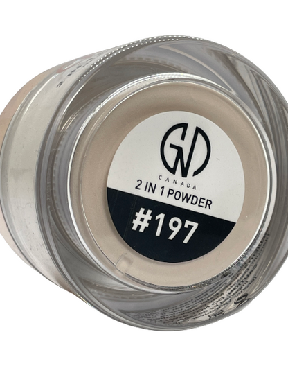 GND Canada® 2-in-1 Acrylic & Dip Powder #197 – 2 oz | Dual-Use Nail Art Formula - CM Nails & Beauty Supply