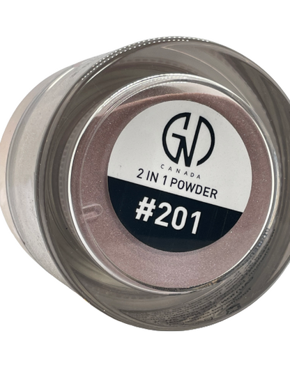 GND Canada® 2-in-1 Acrylic & Dip Powder #201 – 2 oz | Dual-Use Nail Art Formula - CM Nails & Beauty Supply