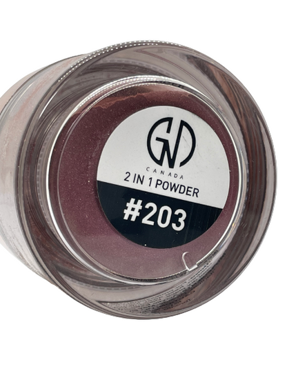 GND Canada® 2-in-1 Acrylic & Dip Powder #203 – 2 oz | Dual-Use Nail Art Formula - CM Nails & Beauty Supply