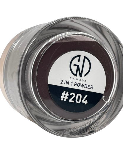 GND Canada® 2-in-1 Acrylic & Dip Powder #204 – 2 oz | Dual-Use Nail Art Formula - CM Nails & Beauty Supply