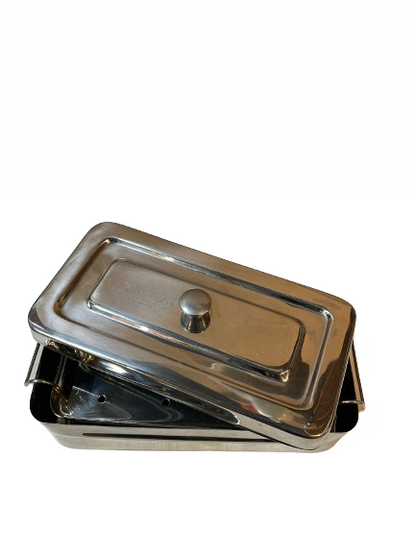 Sterilizer Tray with Cover Stainless Steel - CM Nails & Beauty Supply