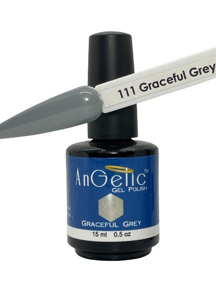 AnGelic Gel Polish 0.5 oz - 111 Graceful Grey - CM Nails & Beauty Supply