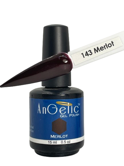 AnGelic Gel Polish 0.5 oz - 143 Merlot - CM Nails & Beauty Supply
