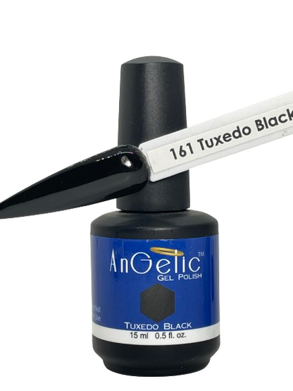 AnGelic Gel Polish 0.5 oz - 161 Tuxedo Black - CM Nails & Beauty Supply