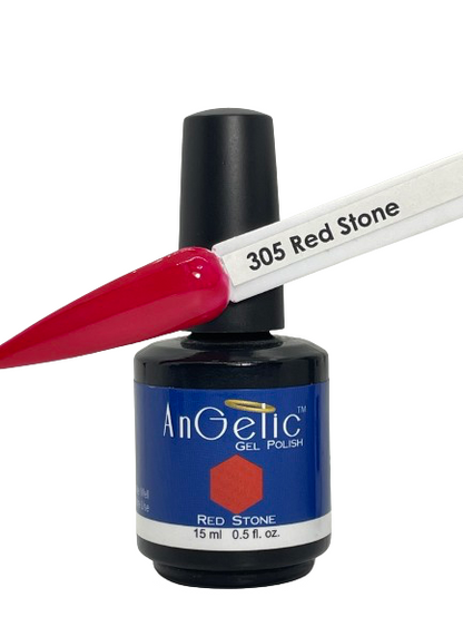 AnGelic Gel Polish 0.5 oz - 305 Red Stone - CM Nails & Beauty Supply