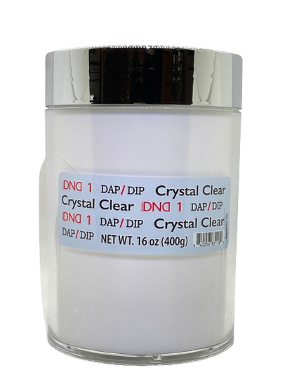 DND DC Dip Powder #001 Crystal Clear - 400g Professional Dipping Powder for Nails - CM Nails & Beauty Supply