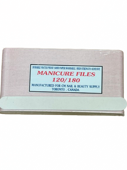 Nail File | Jumbo | Nail & Art File | Mini | Zebra | White l Black | 80/80 | 80/100 | 100/100| 120/120 | 150/150 - CM Nails & Beauty Supply