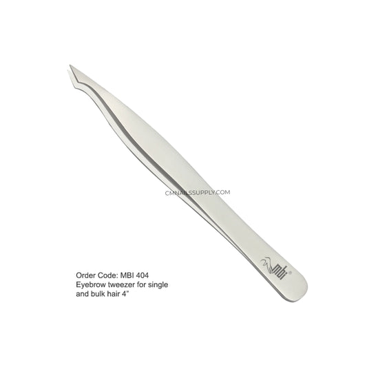MBI-404 Eyebrow Tweezer for Single and Bulk Hair Size 4″ - CM Nails & Beauty Supply