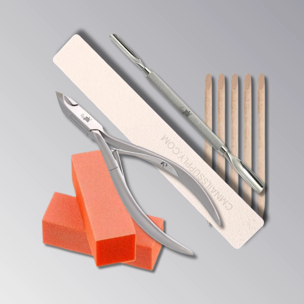 manicure tools for nail salons buffers, nail files, cuticle nippers, cuticle pushers