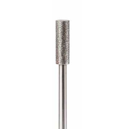 Straight fine diamond nail drill bit for smoothing natural nails and removing surface lumps during e-file manicure services