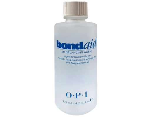 Bottle of OPI Bond-Aid pH Balancing Agent on a white background