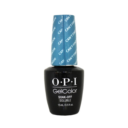 OPI GelColor nail polish bottle with blue cap on a white background