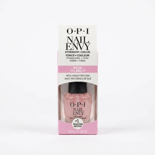 OPI Nail Envy nail hardener polish bottle with packaging on a white background