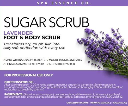 sugar scrub, pedicure lavender 