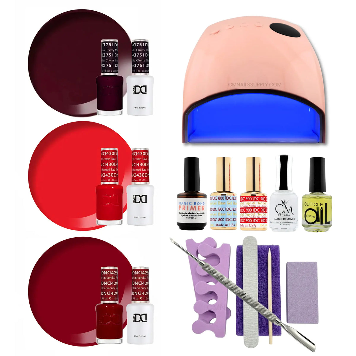 DND Gel Polish Starter Kit with Nail Lamp Bundle - FALL TRENDING MUST HAVES