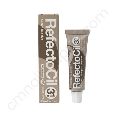 RefectoCil cream hair dye with packaging on a white background
