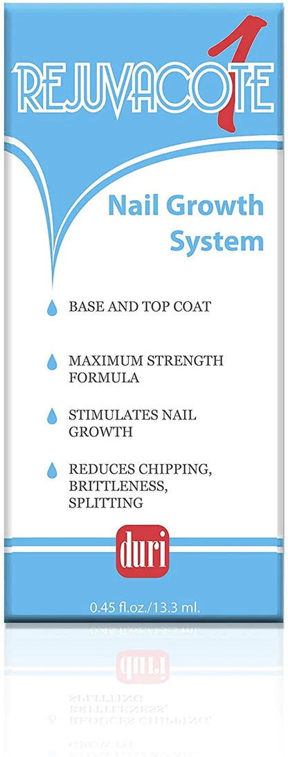 Rejuvacote Nail Growth System packaging with blue and white design