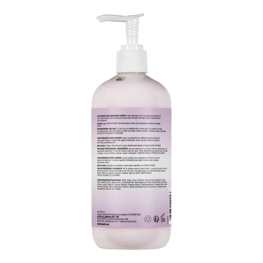 Bottle of lotion with a pump on a white background